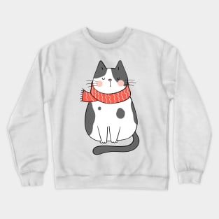 Cute Christmas Cat Crewneck Sweatshirt